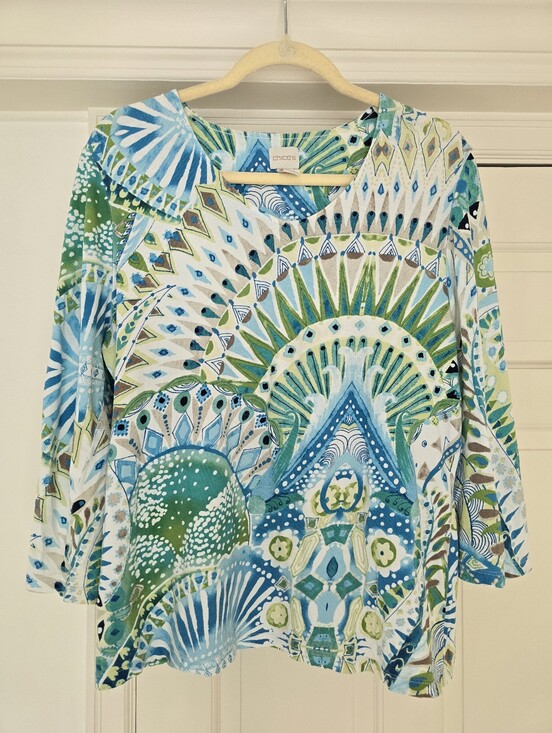 Chico's Tops - Chico's Multicolor Printed Tunic Top